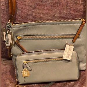 Fossil crossbody with matching wallet